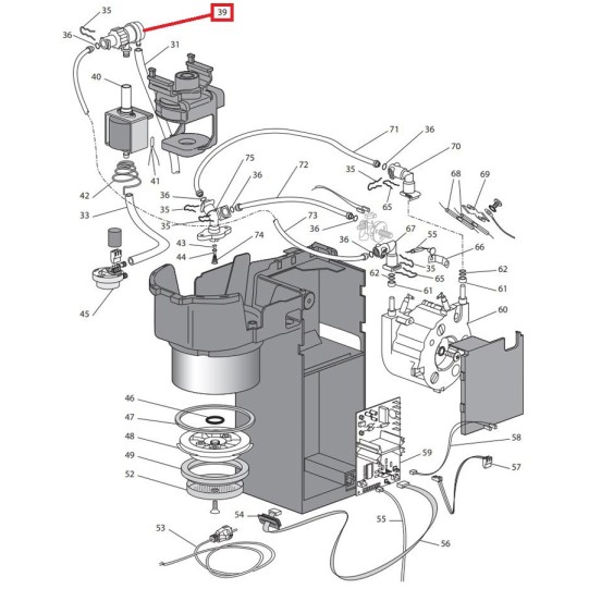 Delonghi sūkņa pārspiediena vārsts, radziņu