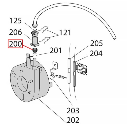 DeLonghi blīve sildelementa  ø 8,5 mm