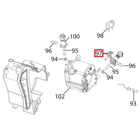 Drošības vārsts DeLonghi ECAM, ETAM kafijas automātiem (7313219401)