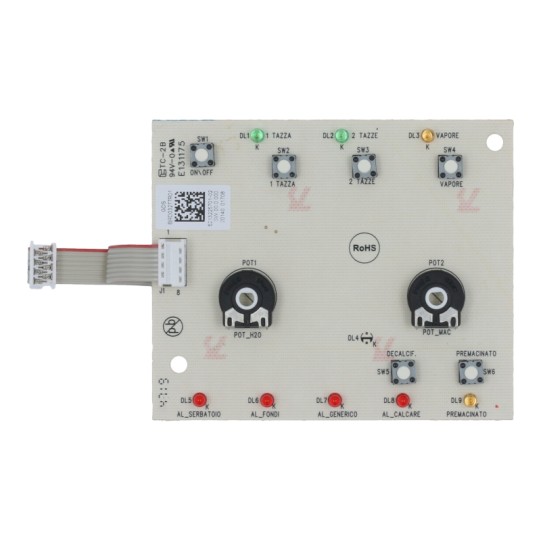 Delonghi vadības plate displeja (8 Pin) ESAM 26, 28, 32