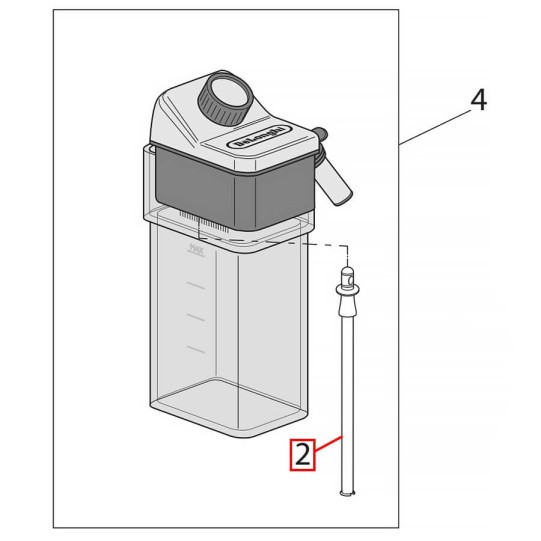 Piena trubiņa 150 mm DeLonghi ECAM kafijas automatiem (5313246091)
