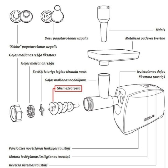 Stollar Sage gliemežvārpsta BMG600, BMG720, BMG800