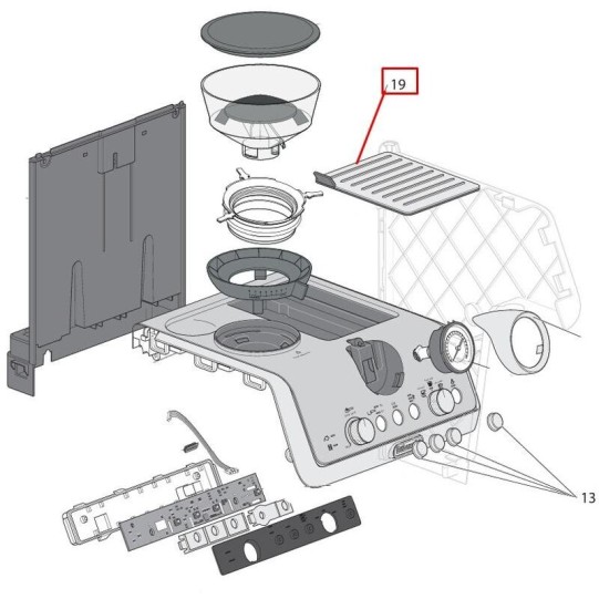 DeLonghi augšējais vāks EC9155, EC9255
