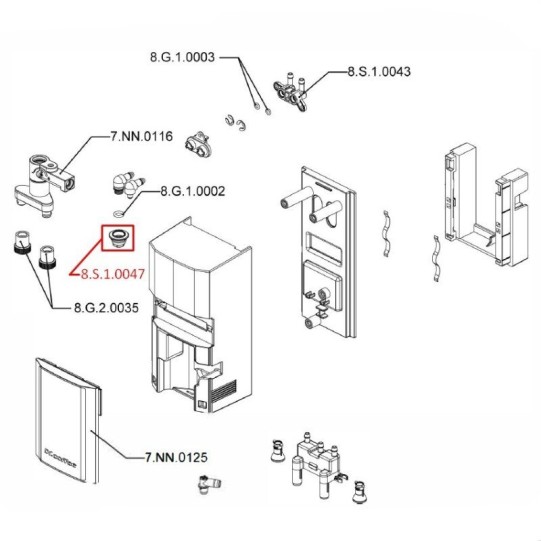 Tvaika sprausla Dr. Coffee kafijas automatiem (8S10047)