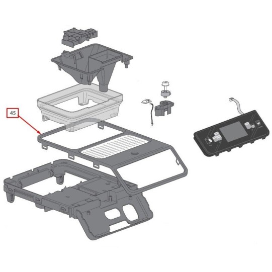 Viršutinis dangtis DeLonghi ECAM450.55, ECAM452.67 (7313266501)