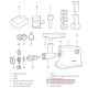 Meat grinder plate, medium Stollar BMG570, BMG750, BMG900, BMG750/02B