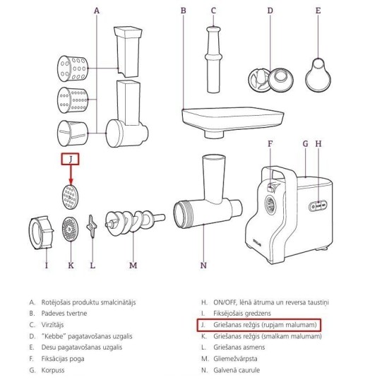 Meat grinder plate Stollar BMG570, BMG750, BMG900 (BMG750/02A)