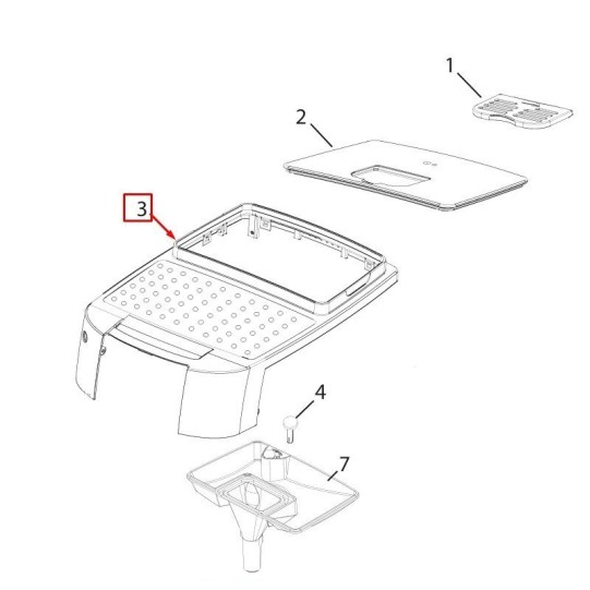 Augšējais vāks kafijas automātiem DeLonghi Magnifica S (7313222211)