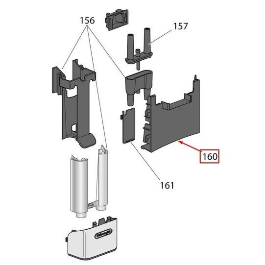 Передняя панель DeLonghi Magnifica Evo ECAM290 (AS00002653)
