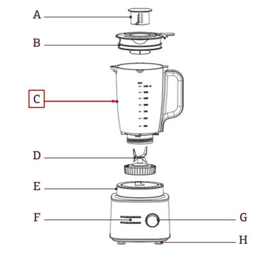 Blender Glass Jug for Stollar STB700 (STB700/03-10)