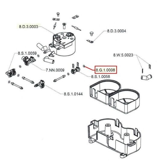 Blīve teflona trubiņai kafijas automatiem Dr. Coffee (8G10008)