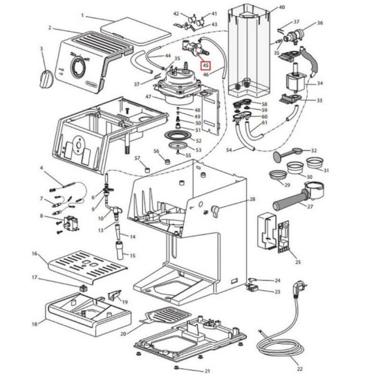 Steam Valve for Delonghi ECP31, ECP32, ECP33, ECP35 (7313286829)