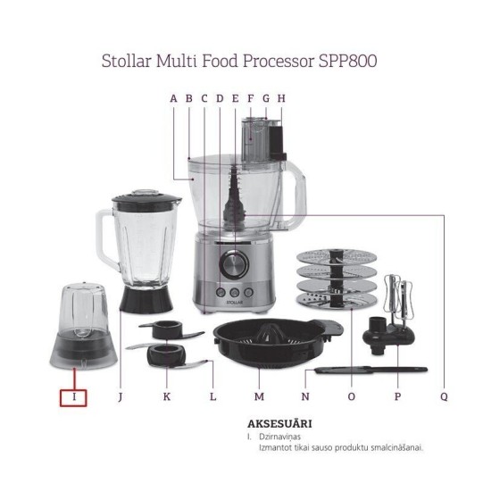 Dzirnavas komplektā virtuves kombainam Stollar SPP800 (SPP800/04)