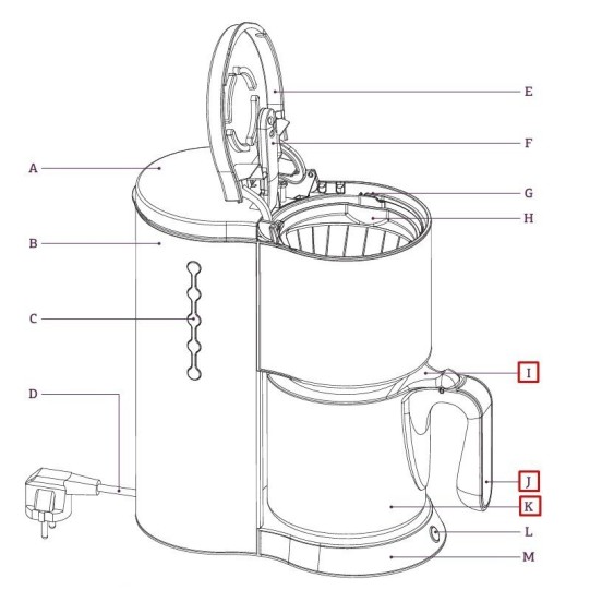 Графин для кофе Stollar SKA720 (SKA720/80-85)