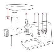 Feed tray for meat grinder Stollar BMG720, BMG820 (BMG820/D)