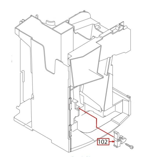 DeLonghi ECAM kavos virimo bloko fiksatorius 533214600