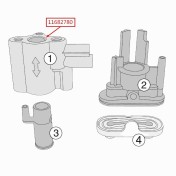 Соединитель капучинатора для кофемашин Miele CM6160, CM6360, CM6560 (11682780)