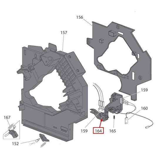 Держатель микропереключателя для кофемашин DeLonghi Rivelia (AS00006798)